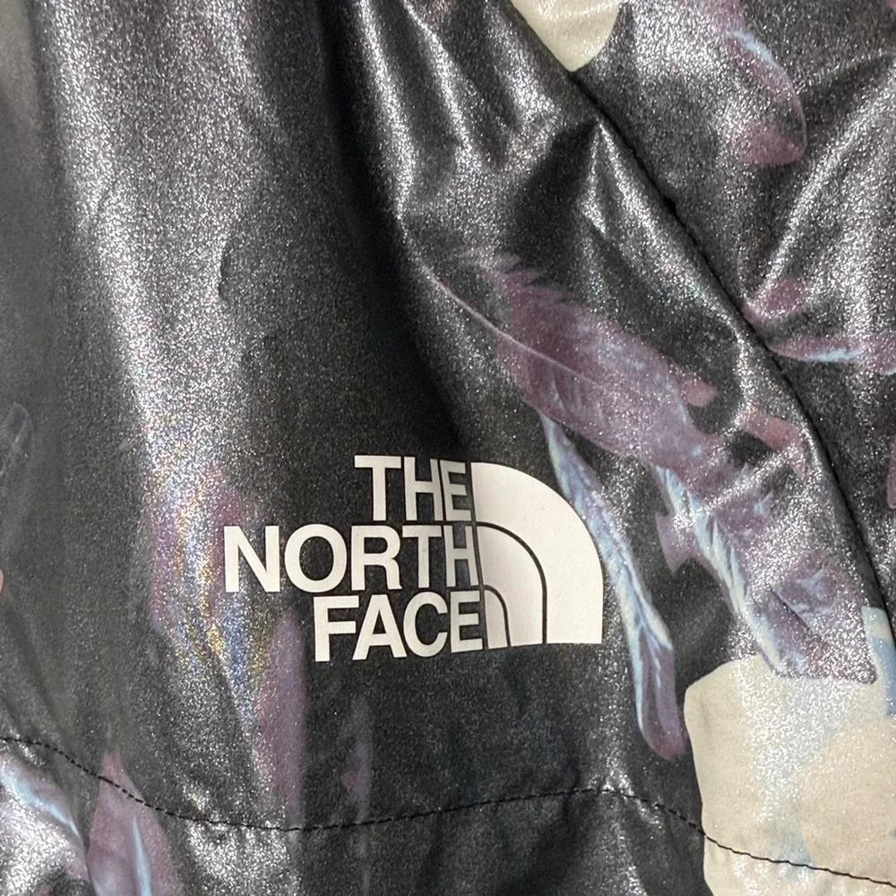 The North Face Girl Down Floral Puff Jacket with Hood